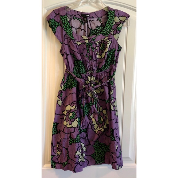 h&m purple floral dress